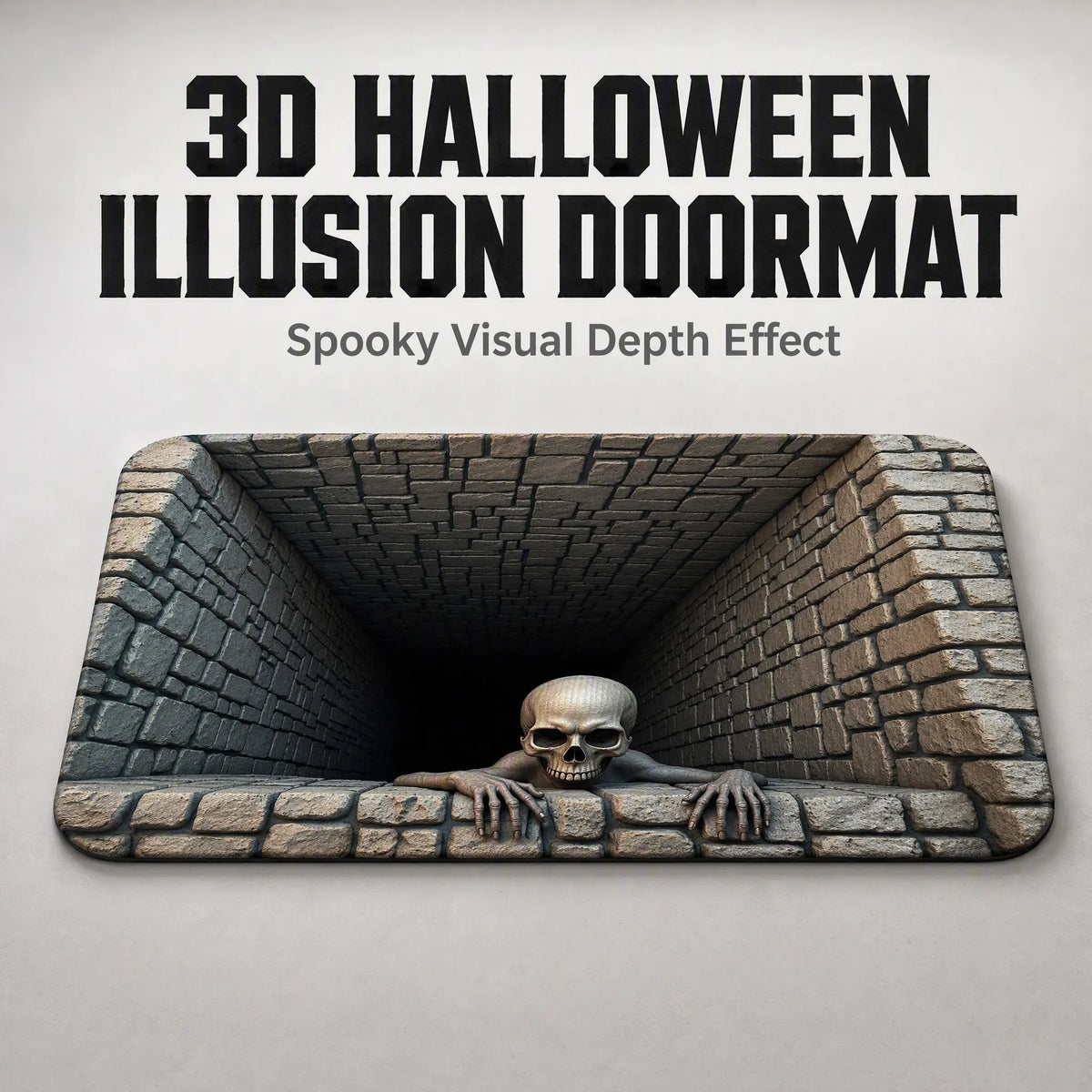 👻 Halloween 3D Clown Skull Welcome Doormat