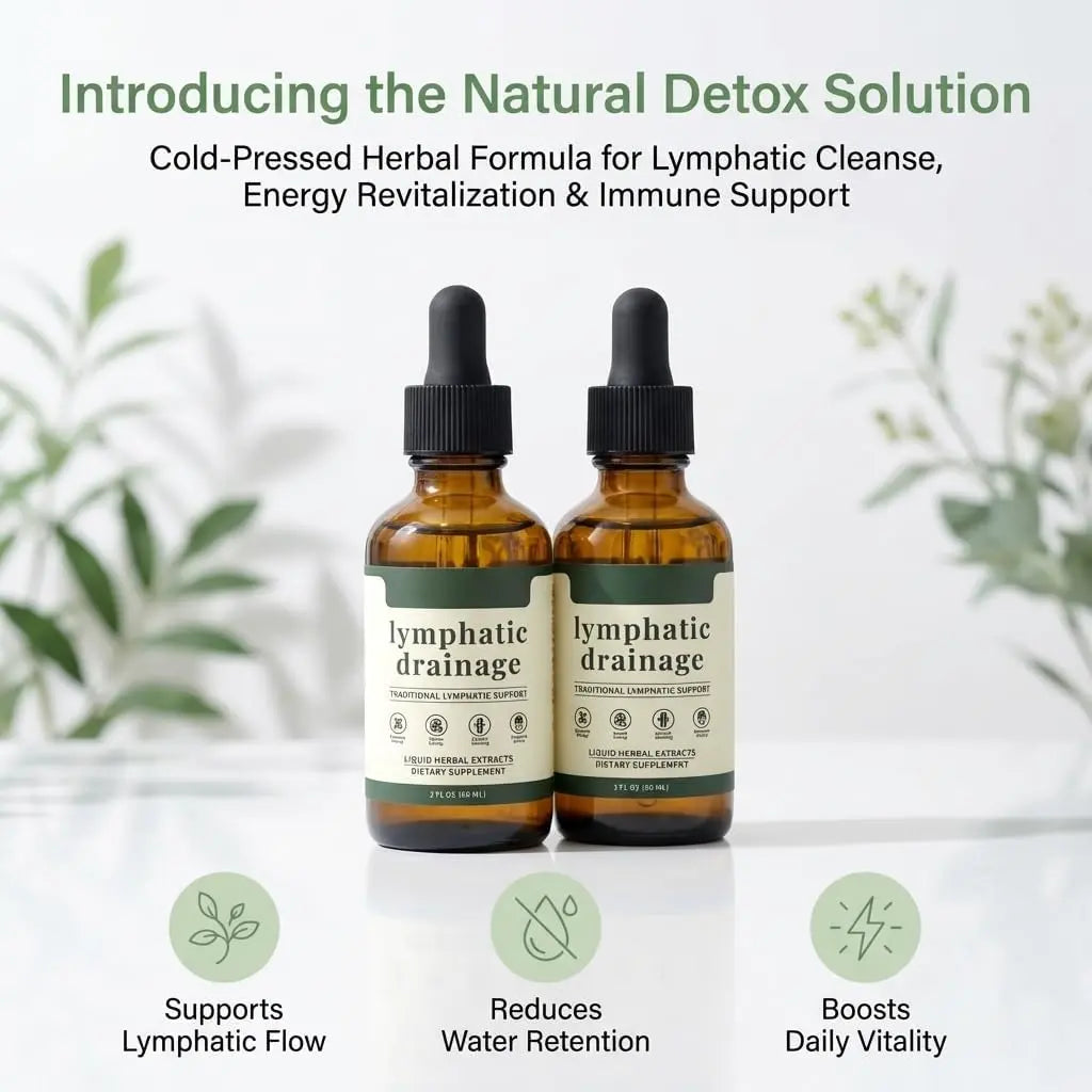 Organic Herbal Lymph Support Drops, Immunity & Vitality Daily Supplement