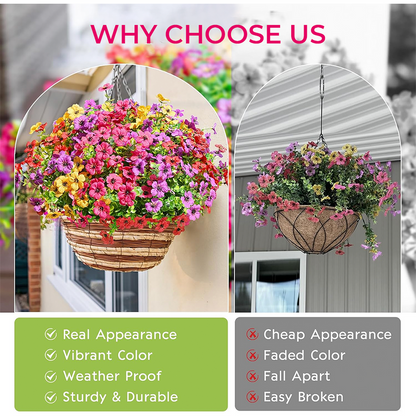 Halloween Artificial Fall Flowers, Realistic UV Resistant Zero Maintenance Outdoor Decor