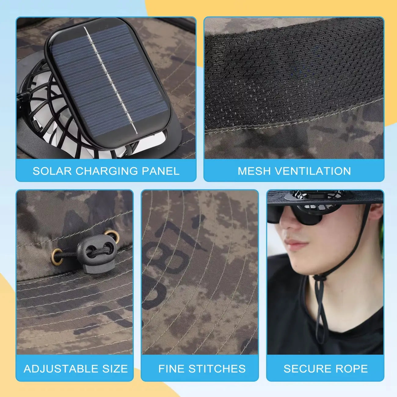 Solar Fan Outdoor Fishing Hat
