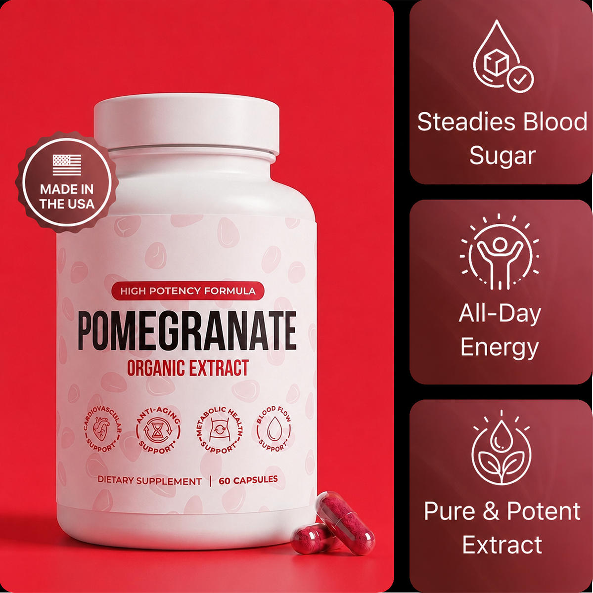 Organic Pomegranate Extract Capsules
