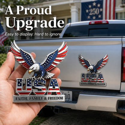 Patriotic 250 Years Metal Emblem