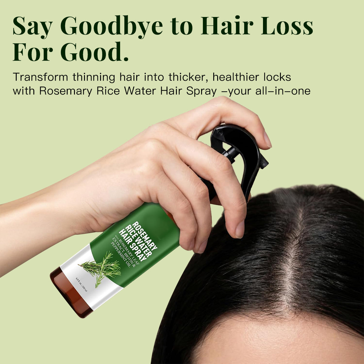 Rosemary Rice Water Hair Spray – Healthy Hair Growth & Scalp Nourishment
