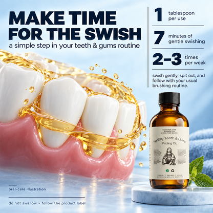 Natural All-In-One Oil Pulling Rinse for Oral Care