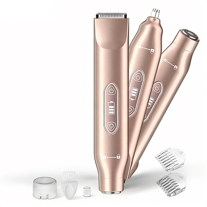 Electric Hair Trimmer for Men & Women – Dual Heads, Waterproof, Replaceable Blades