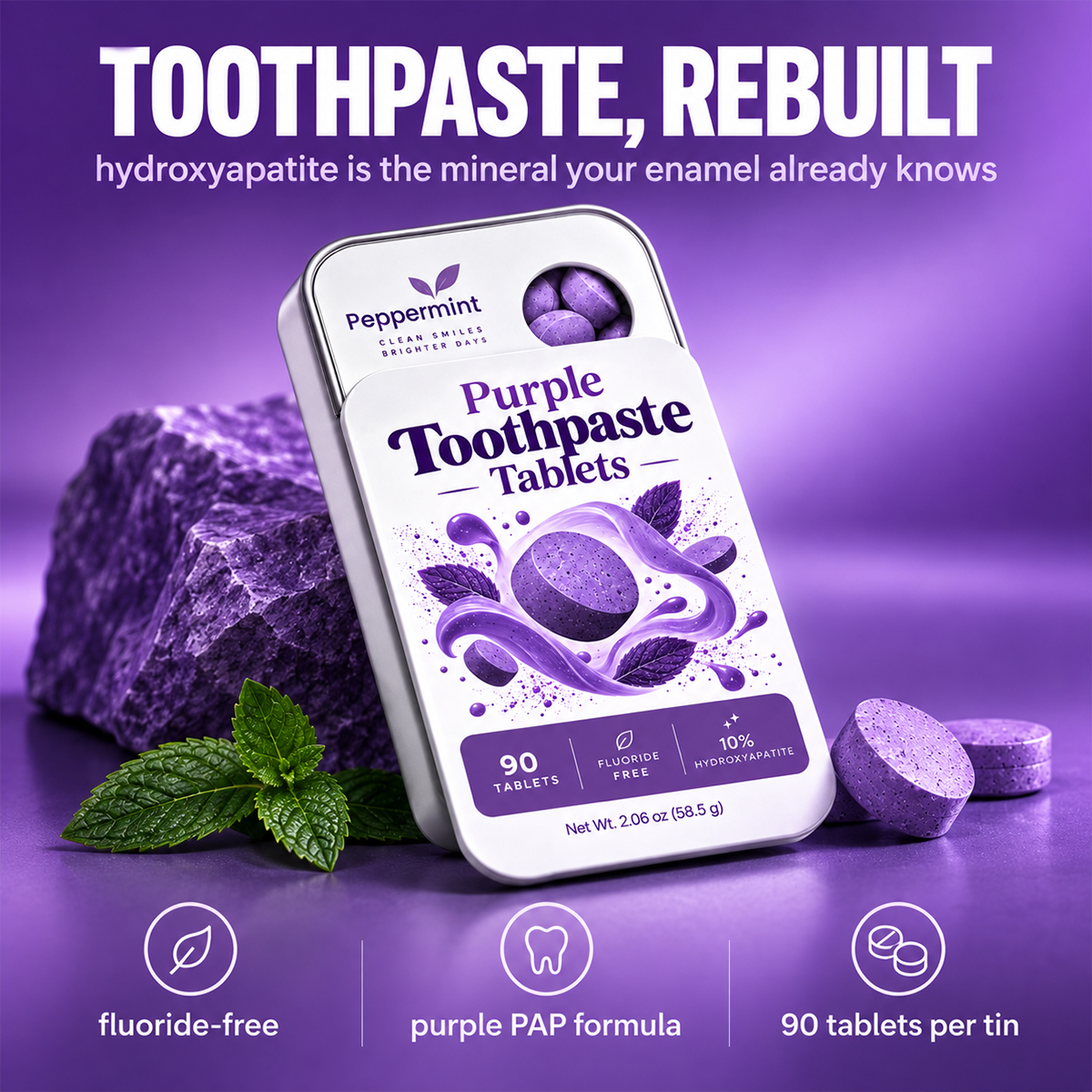 Hydroxyapatite Toothpaste Tablets