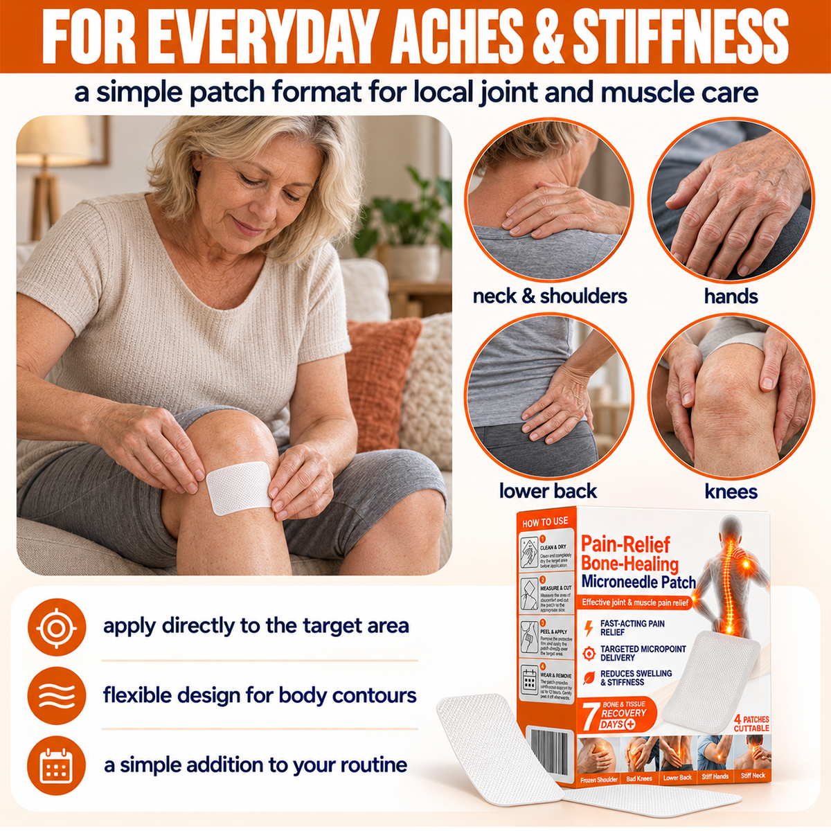 Advanced Micro-Delivery Technology: Pain-Relief Bone-Healing Microneedle Patch