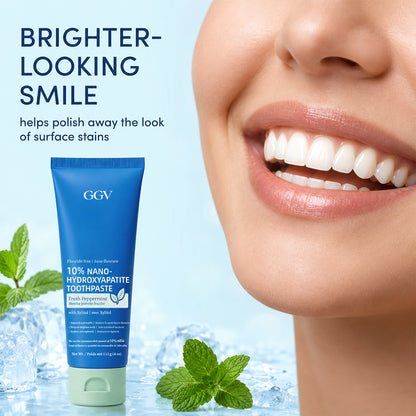 10% Nano Hydroxyapatite Whitening Toothpaste, Gentle Enamel Support