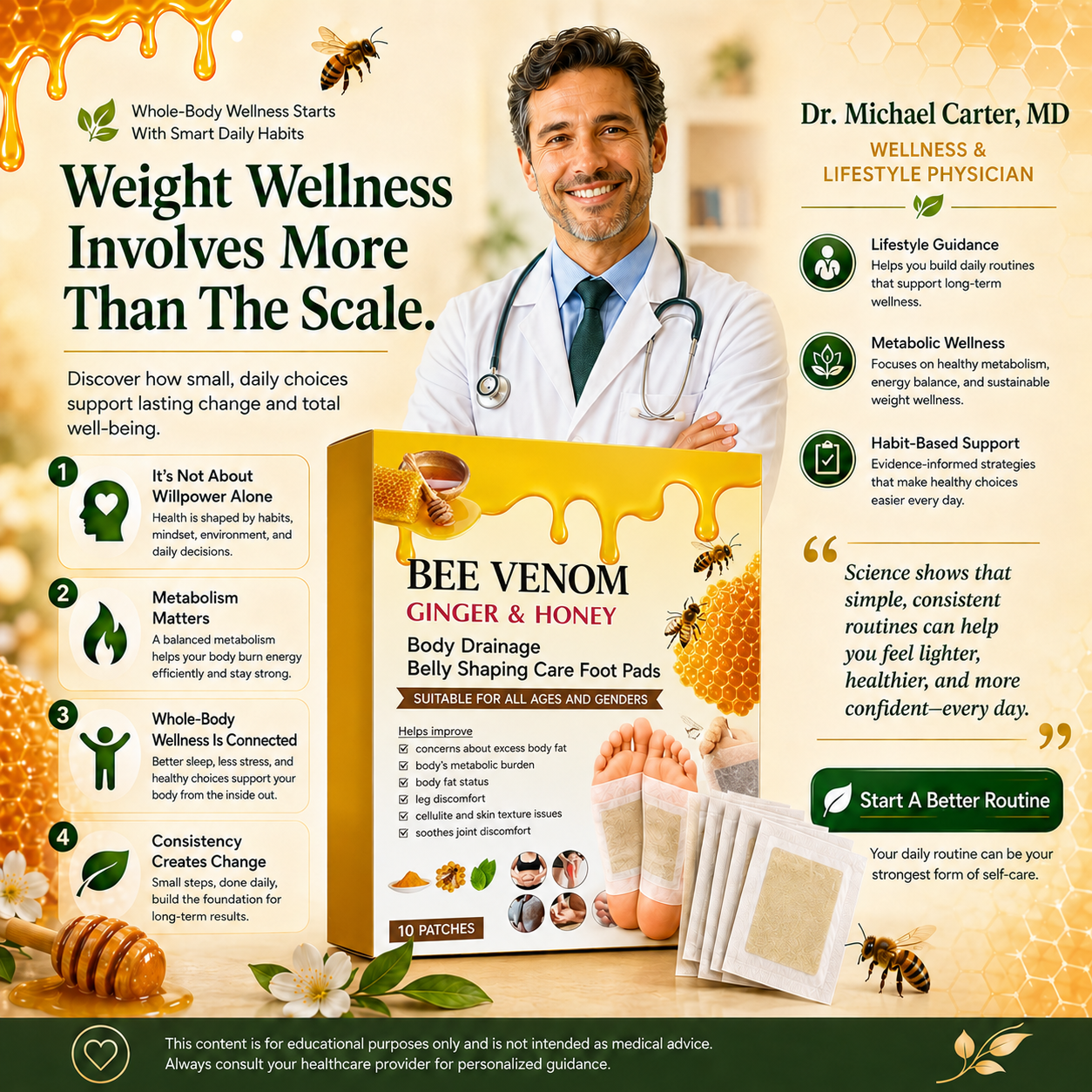 🔥🌿Bee Venom Foot Patches – Botanical Foot Care Patches for Daily Wellness