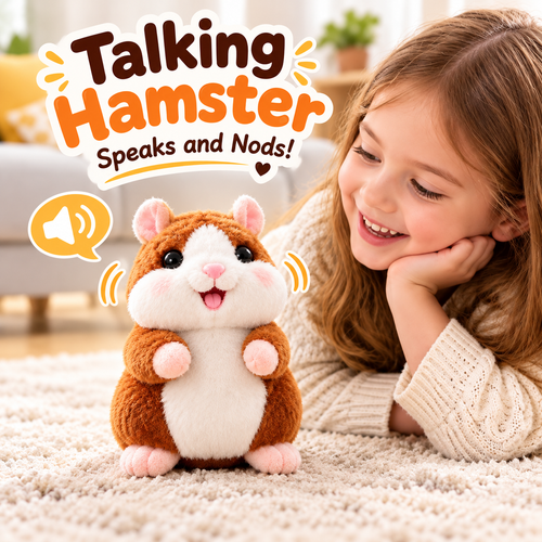 ✨Talking Hamster Plush – repeats whatever you say, auto head-shaking, hilarious fun for kids & adults.🎁