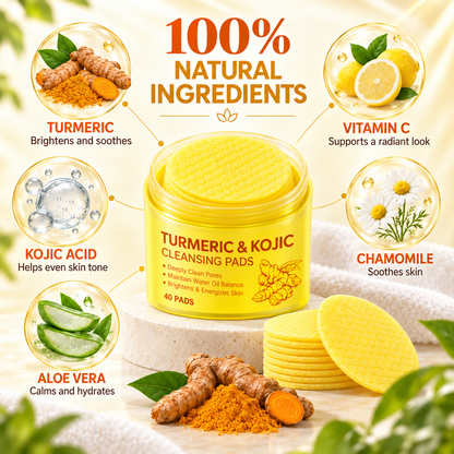 Turmeric Kojic Acid Facial Cleansing Skincare Pads