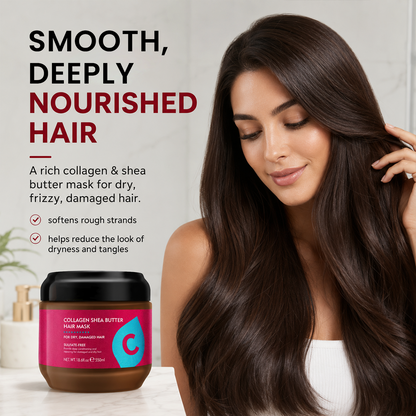 Collagen Shea Butter Hair Mask for Dry Damaged Hair, All Hair Types