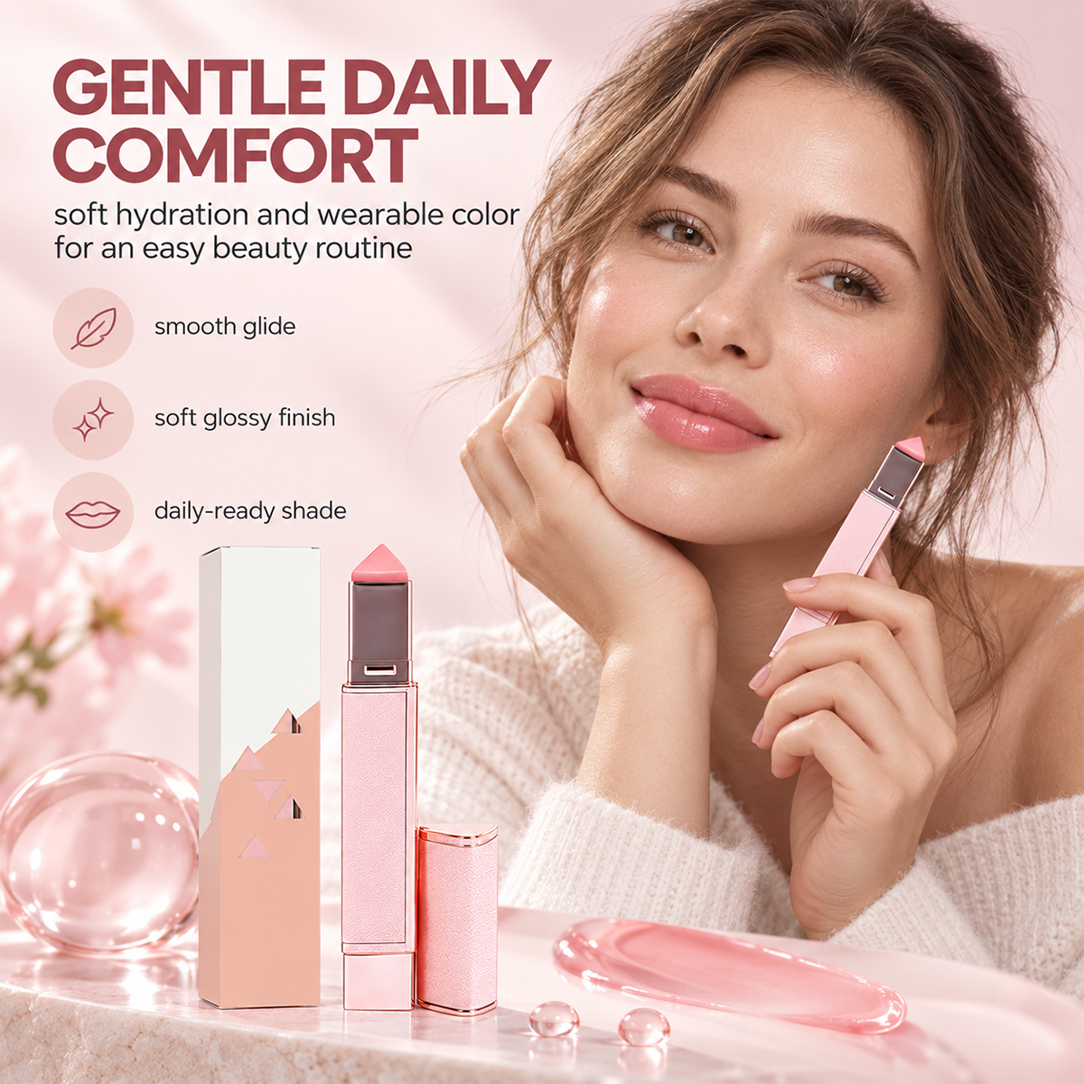 Hydrating Lip Plumping Glossy Lip Balm