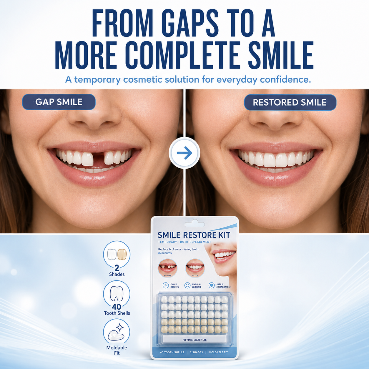 Temporary Tooth Replacement Kit