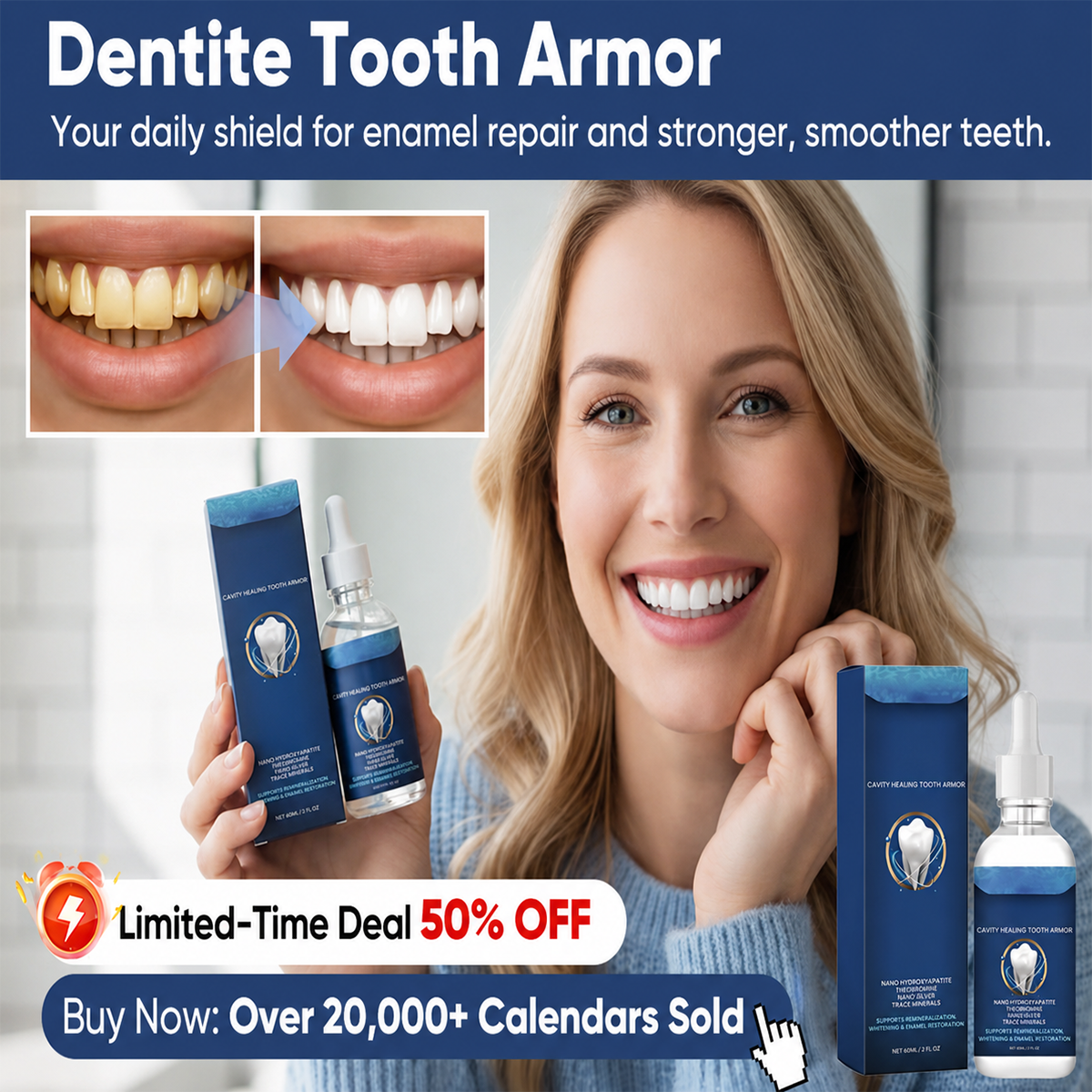 Hydroxyapatite Enamel Protective Tooth Armor