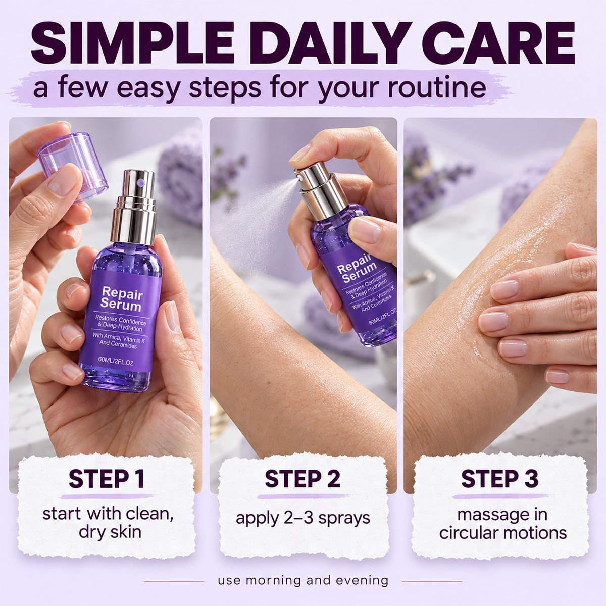 Bruise Reduction Derma Restore Serum With Arnica, Vitamin K & Ceramides