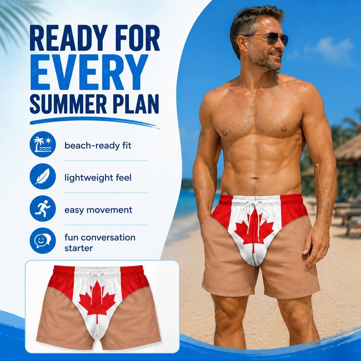 Funny Patriotic Men’s Swim Trunks – Freedom & Chill Summer Beach Shorts 🏖️😎