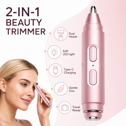 2 in 1 facial & eyebrow hair trimmer