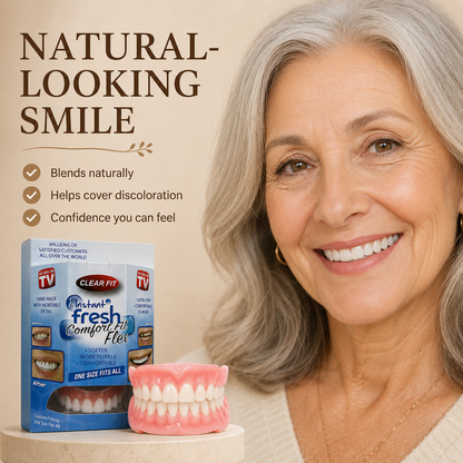 Comfort‑Fit Flexible Cosmetic Teeth for Senior Women