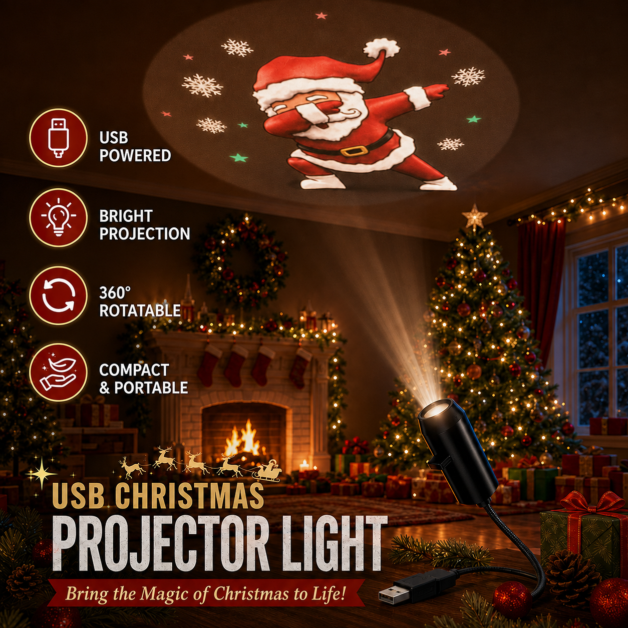 Christmas Light Projector – Instant Holiday Magic For Your Home & Yard