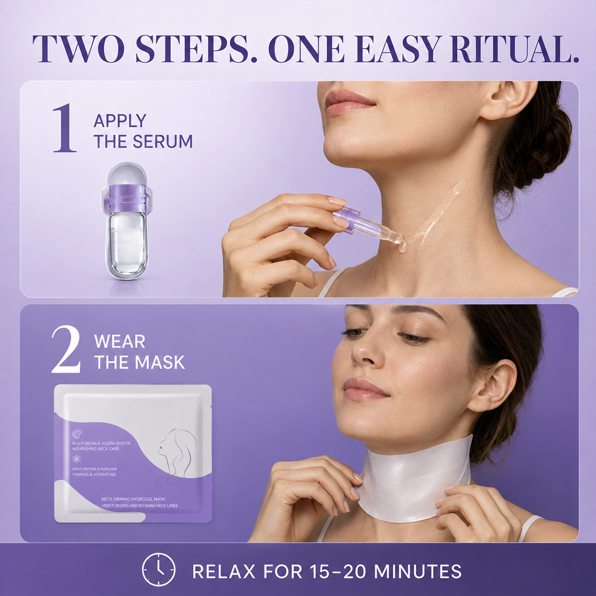 Firming Neck Mask, Fine‑Line Care for Neck Skin