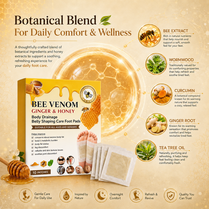 🔥🌿Bee Venom Foot Patches – Botanical Foot Care Patches for Daily Wellness