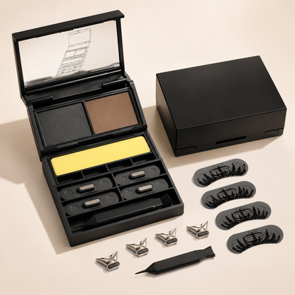 3-in-1 Winged Eyeliner Stencil Set for Beginners, Portable with Storage Case