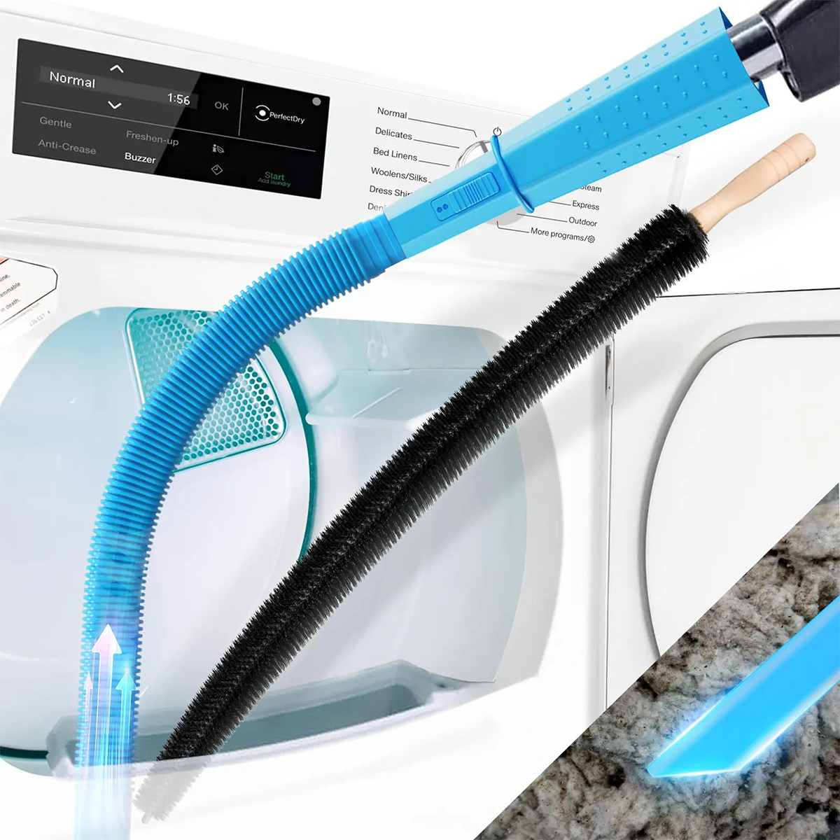 Universal Dryer Vent Lint Cleaner Brush Kit
