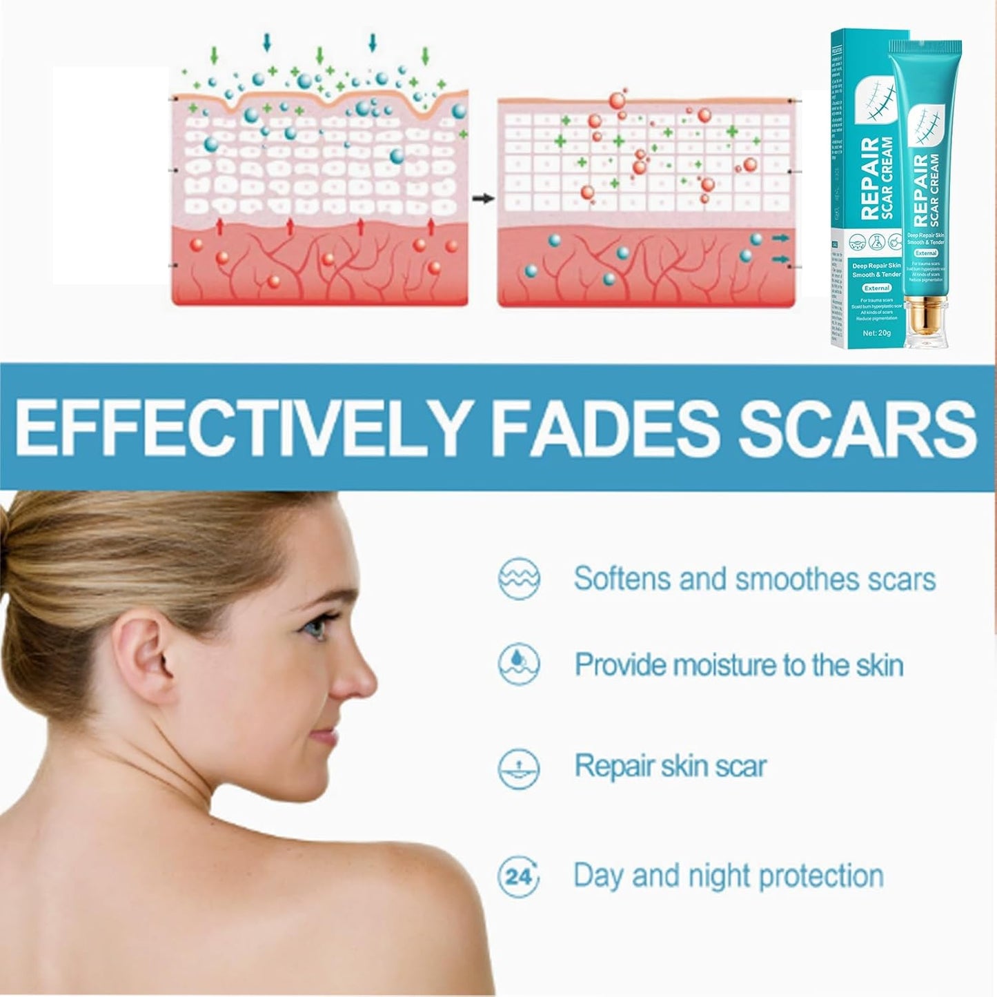 Advanced Scar Repair Cream – Smooth & Improve the Appearance of Scars