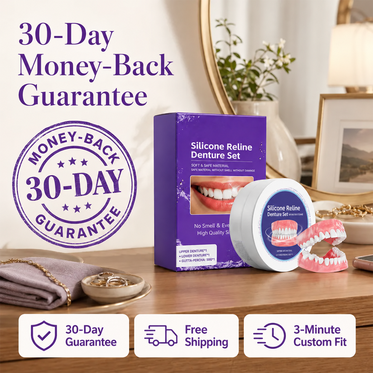 Warm Water Molding Denture Cover