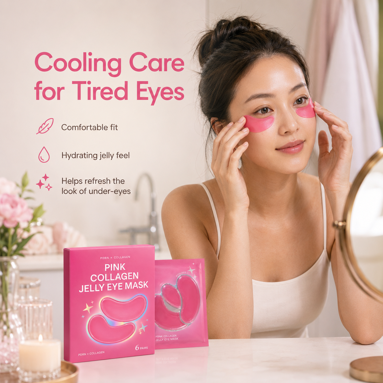 PDRN Pink Collagen Hydrogel Eye Patches