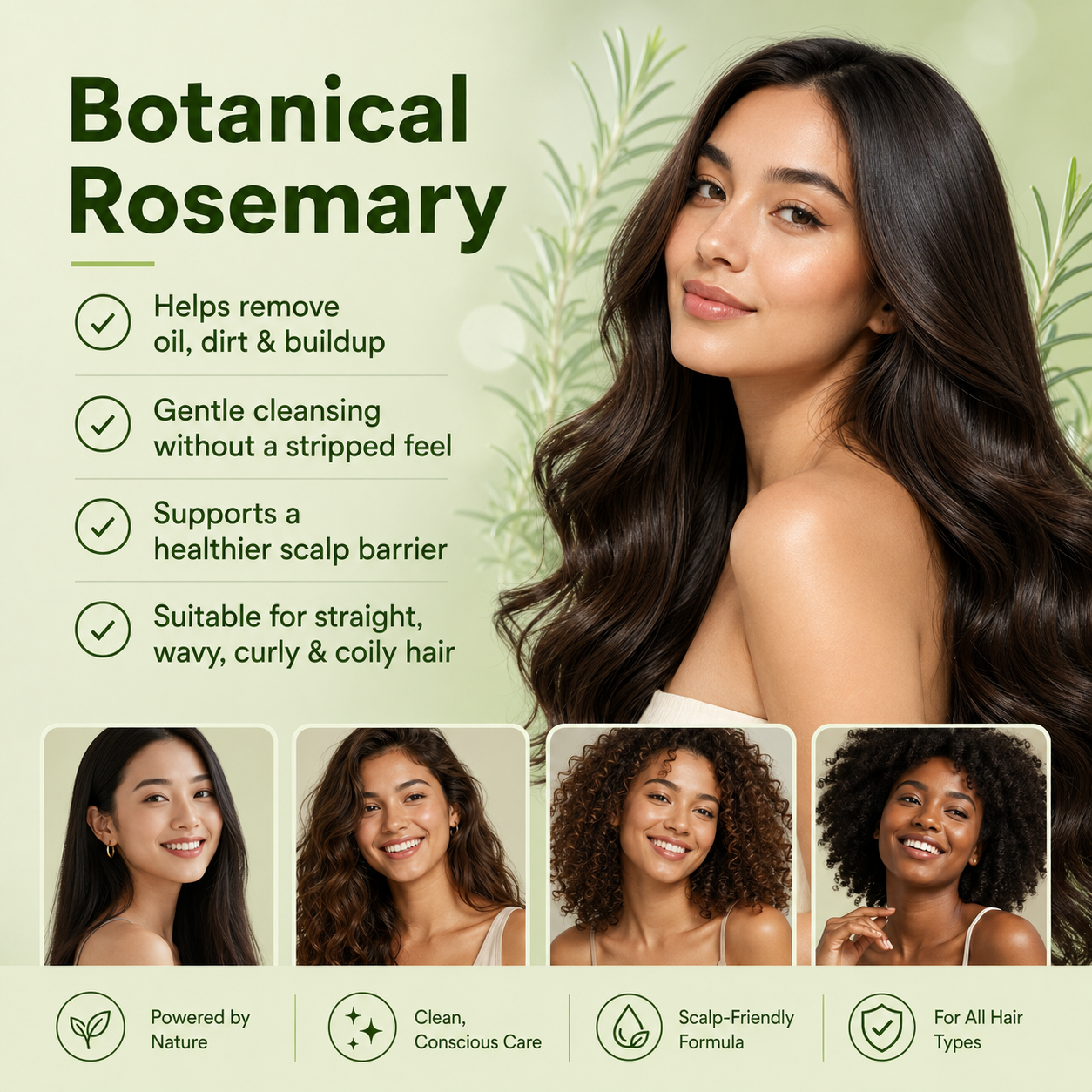 Strengthening Shampoo for Reducing Hair Shedding & Breakage