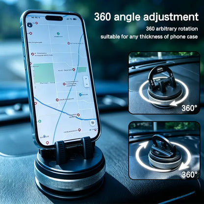 Car Phone Holder, 360° Rotatable Dashboard Mount for Navigation