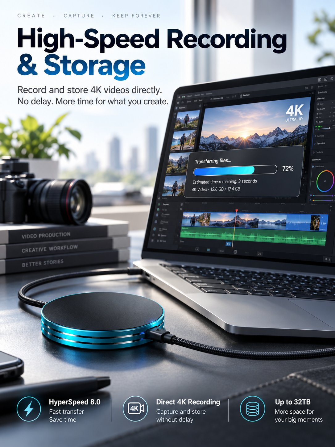 C Magnetic Anti-Lost Portable SSD External Solid State Drive