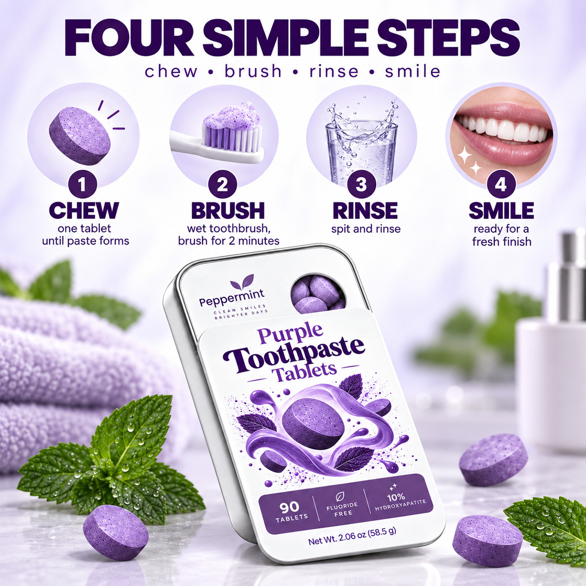 Hydroxyapatite Toothpaste Tablets