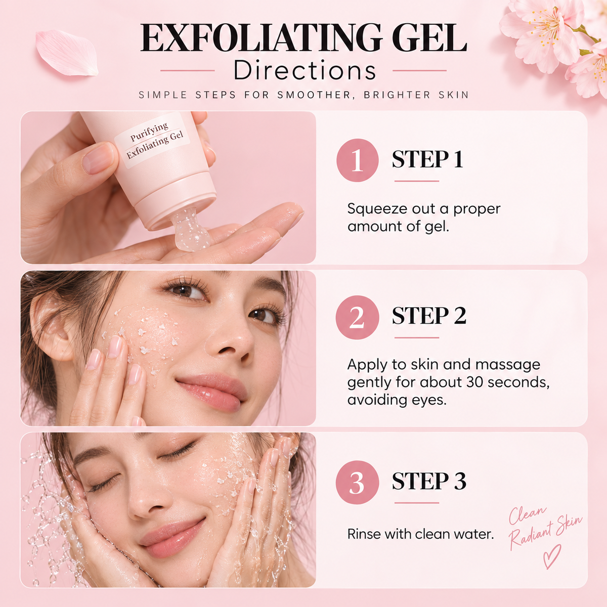 Gentle Facial & Body Exfoliating Gel for Skin Refreshing