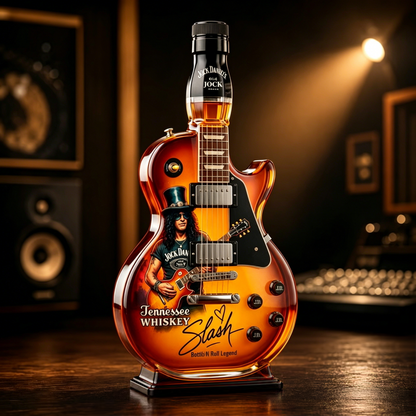 Vintage Sunburst Guitar Shaped Figurine Spirit Decanter Bottle