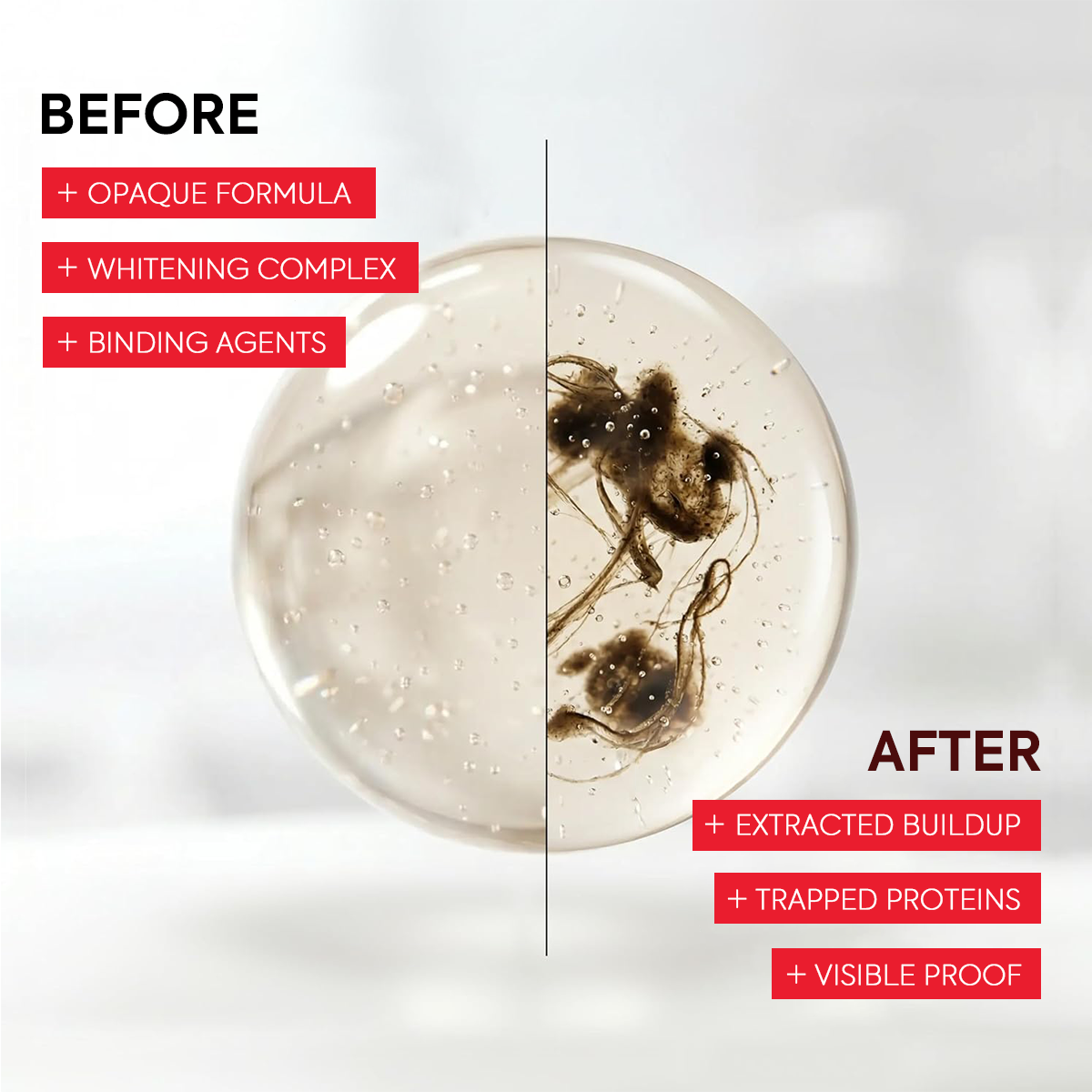 Advanced Stain-Lifting Whitening Mouthwash: Visible Debris Removal & Fresh Breath