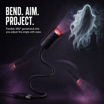 Plug-and-Play HD Halloween Horror Projector