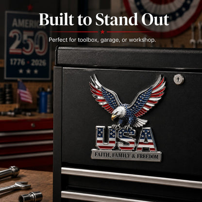 Patriotic 250 Years Metal Emblem