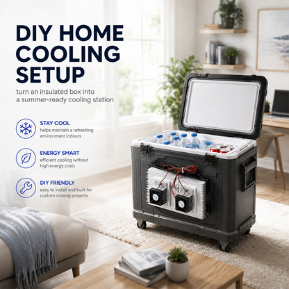 Dual 12V DC Peltier Semiconductor Cooling Module Kit, DIY Space Cooling Unit with Heat Sink