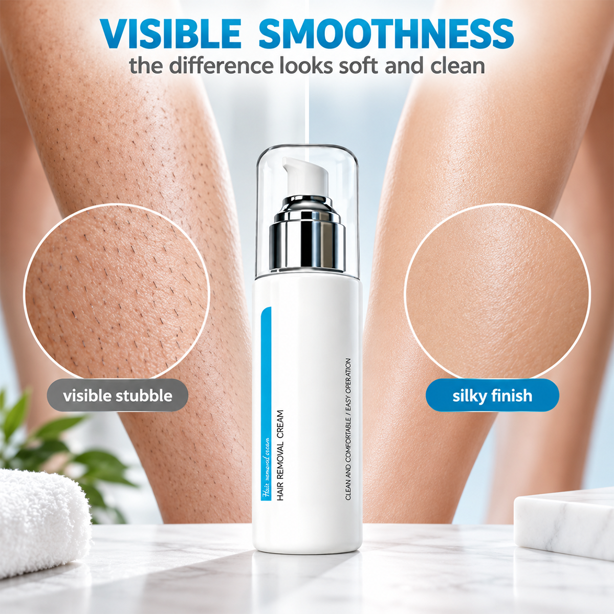 ❄️🌸 Ice‑Cooling Hair Removal Cream – Gentle for Sensitive Skin ✨