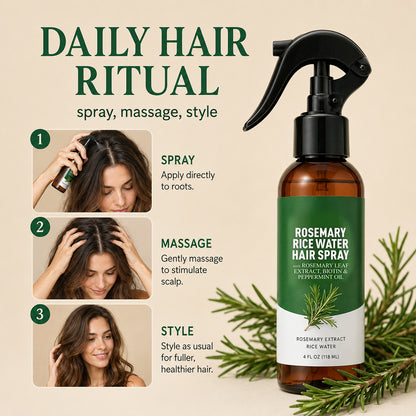 Rosemary Rice Water Hair Spray – Healthy Hair Growth & Scalp Nourishment