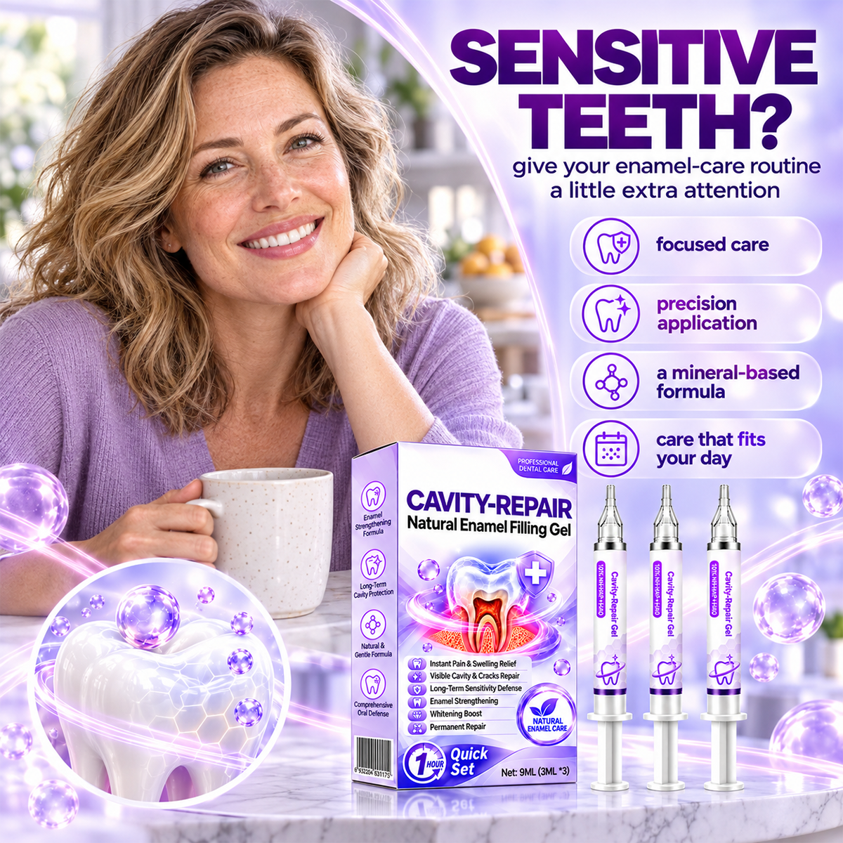 Naturally Repair Damaged Enamel and Whiten Teeth