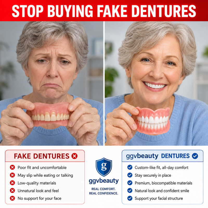 Stop buying fake dentures comparison