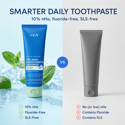 10% Nano Hydroxyapatite Whitening Toothpaste, Gentle Enamel Support