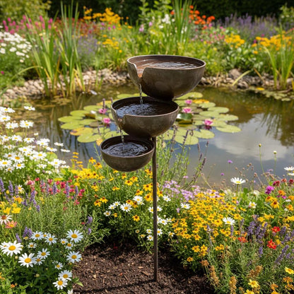 🌧️ Rain Catcher Self-Filling Bird Bath 🐦 Weatherproof Outdoor Garden Bird Water Bowl
