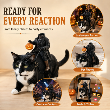 😺Headless Horseman Pet Halloween Costume🎃