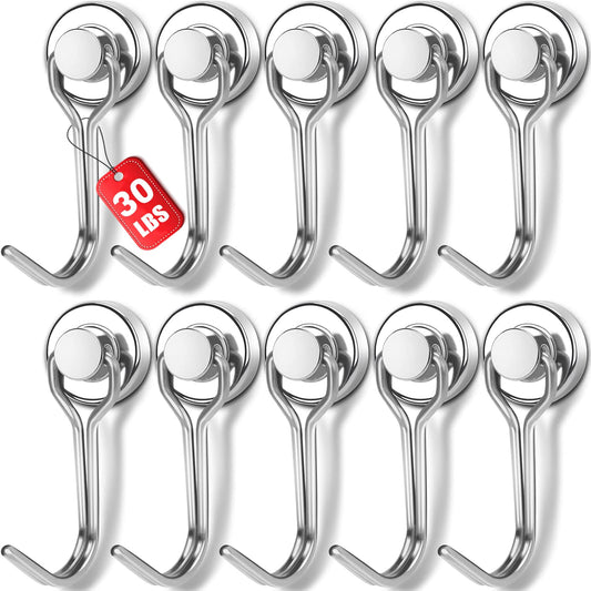 Swivel Neodymium Magnetic Hooks (30 lbs Hold)