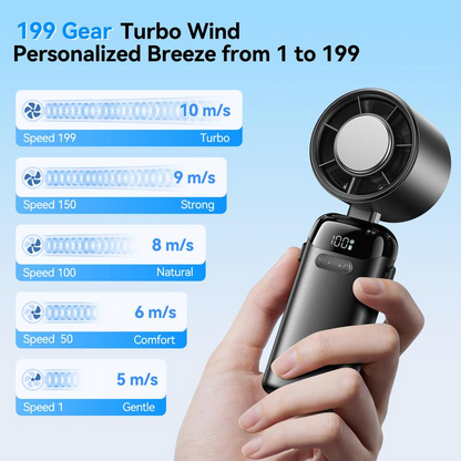 4-in-1 portable refrigeration handheld turbo fan